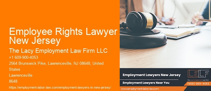 Employee Rights Lawyer New Jersey