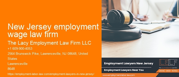 New Jersey employment wage law firm