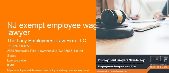 NJ exempt employee wage lawyer