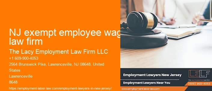 NJ exempt employee wage law firm