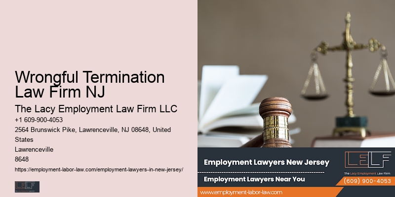 Wrongful Termination Law Firm NJ Workplace Legal Expert