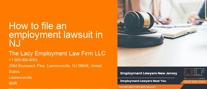 How to file an employment lawsuit in NJ