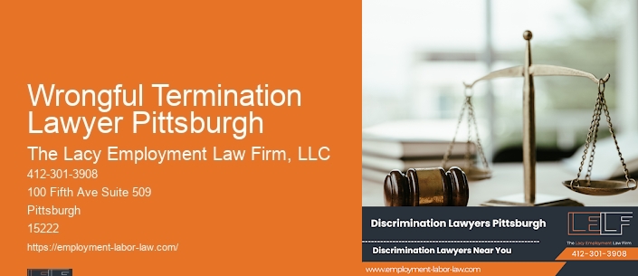 Wrongful Termination Lawyer Pittsburgh