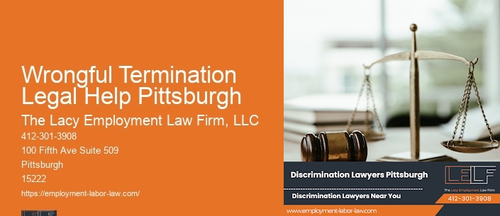 Wrongful Termination Legal Help Pittsburgh
