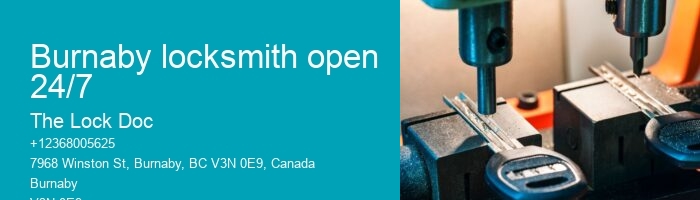 Burnaby locksmith open 24/7