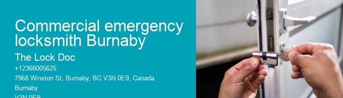 Commercial emergency locksmith Burnaby
