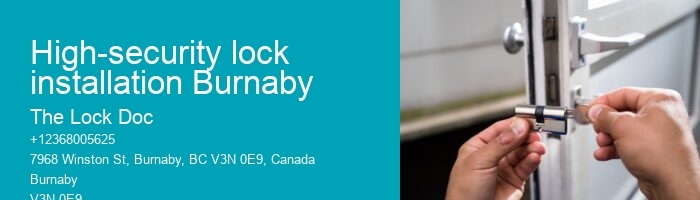 High-security lock installation Burnaby