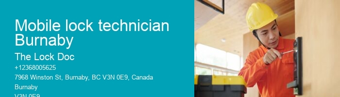 Mobile lock technician Burnaby