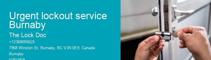 Urgent lockout service Burnaby