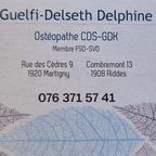 Ms Guelfi-Delseth, osteopath in Martigny