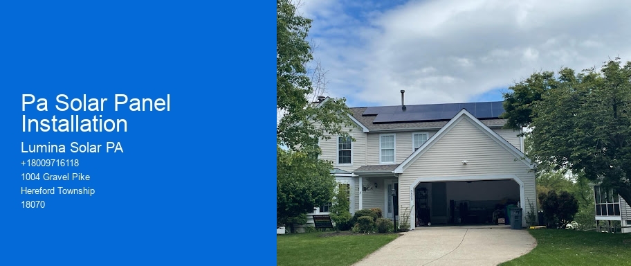 Pa Solar Panel Installation