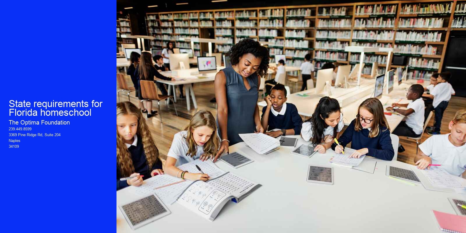 State requirements for Florida homeschool