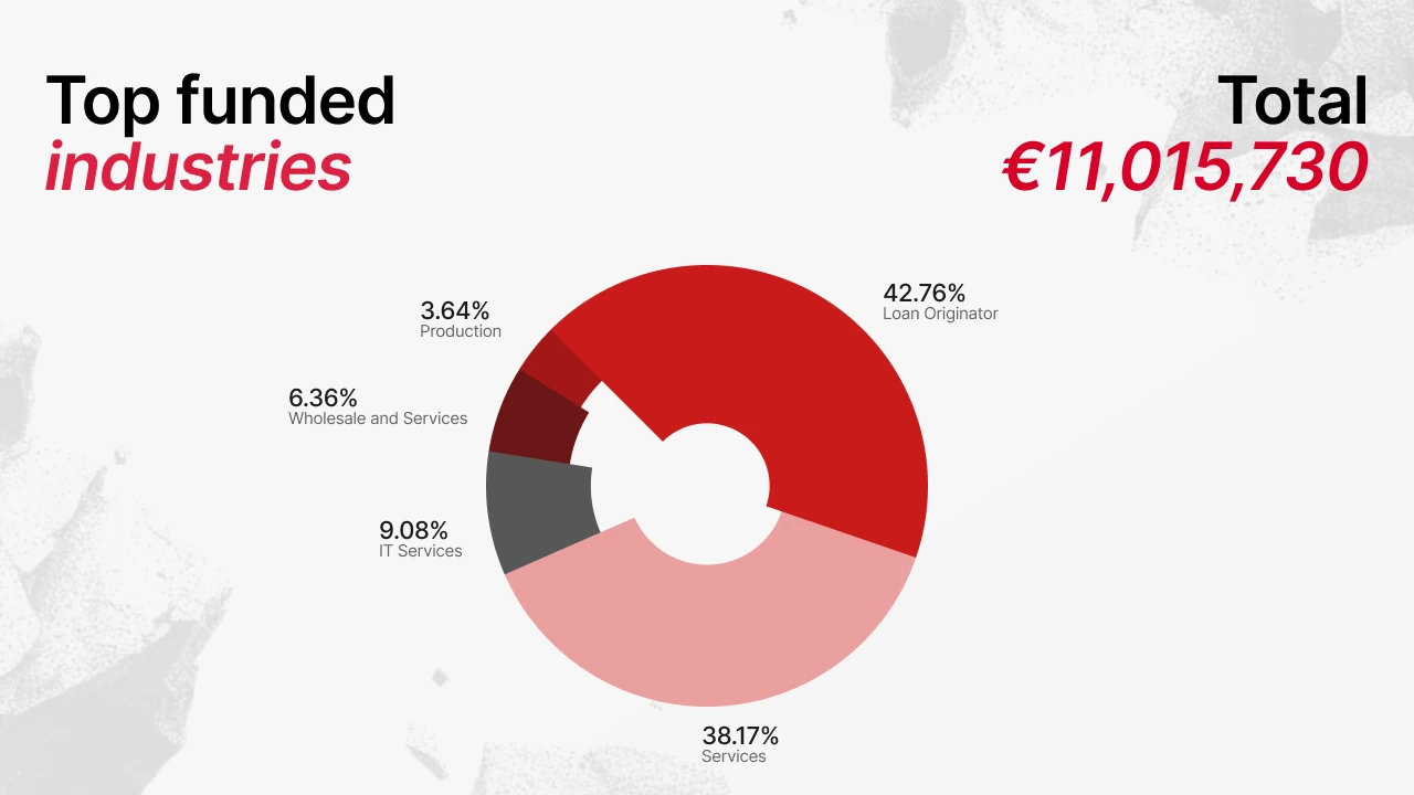 Von Investoren gewählte Branchen auf Maclear im August 2026 (Diagramm)