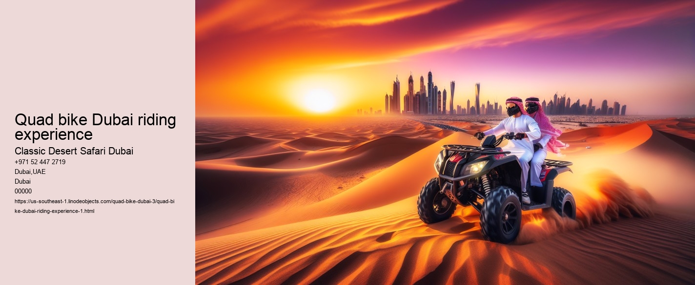 Quad bike Dubai riding experience