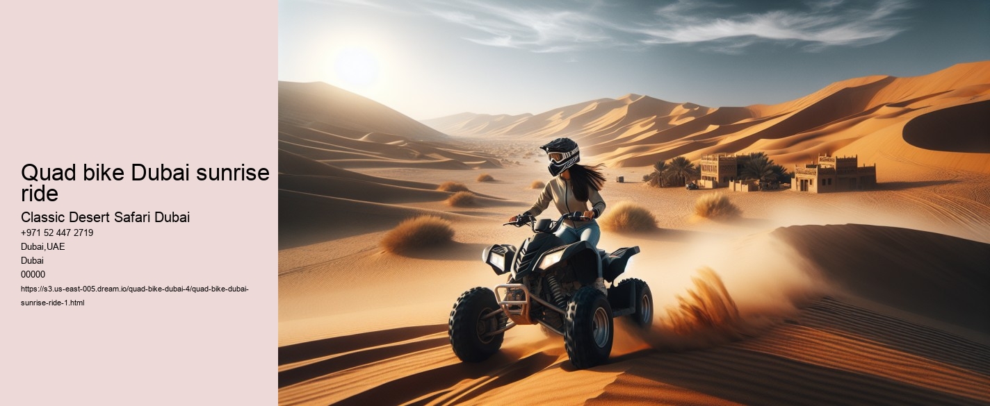 Quad bike Dubai sunrise ride