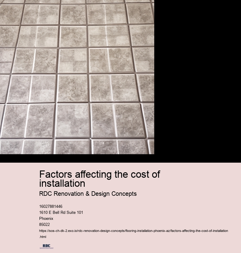 Factors affecting the cost of installation
