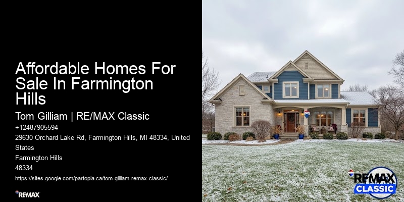 Affordable Homes For Sale In Farmington Hills