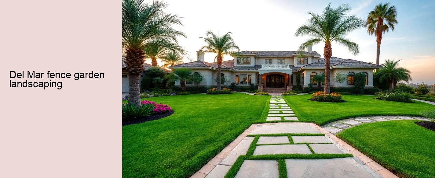 Del Mar fence garden landscaping
