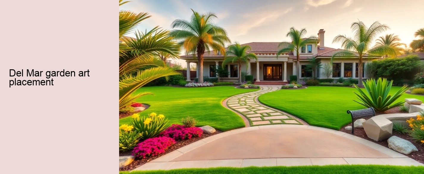 Del Mar garden art placement