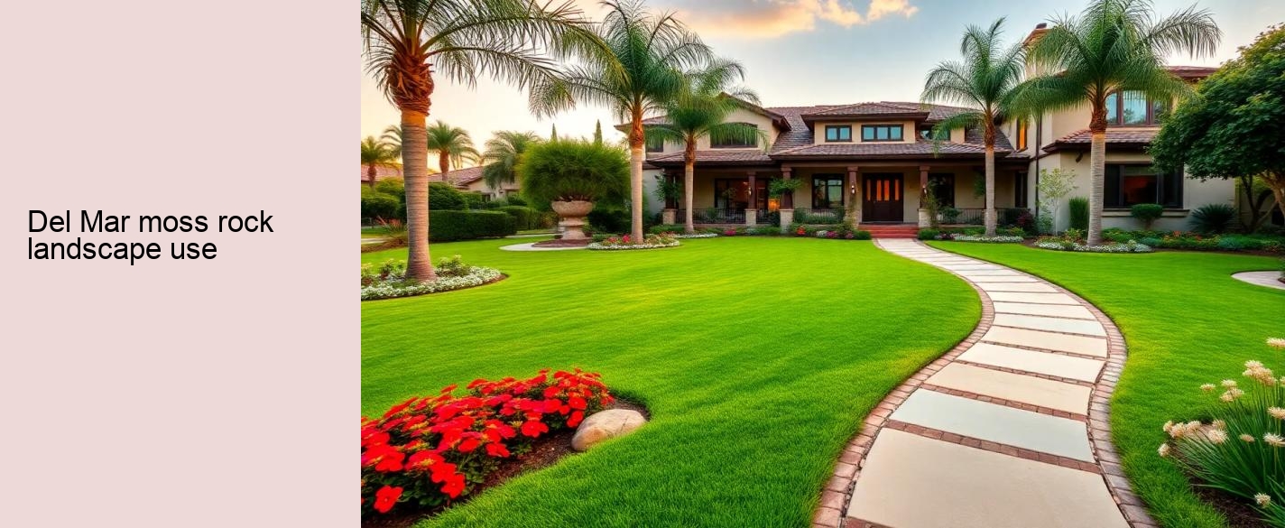 Del Mar moss rock landscape use