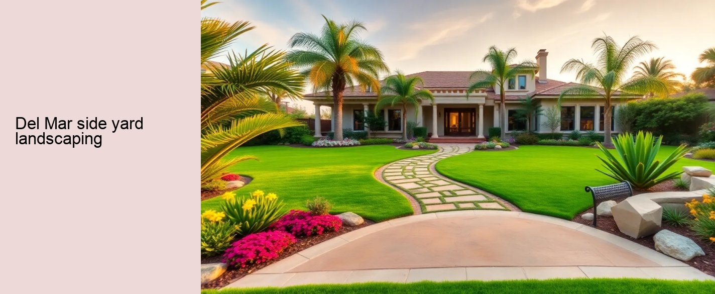 Del Mar side yard landscaping