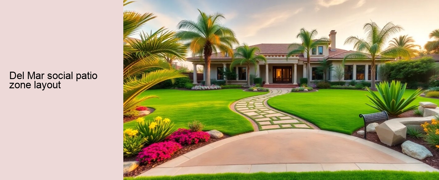 Del Mar social patio zone layout