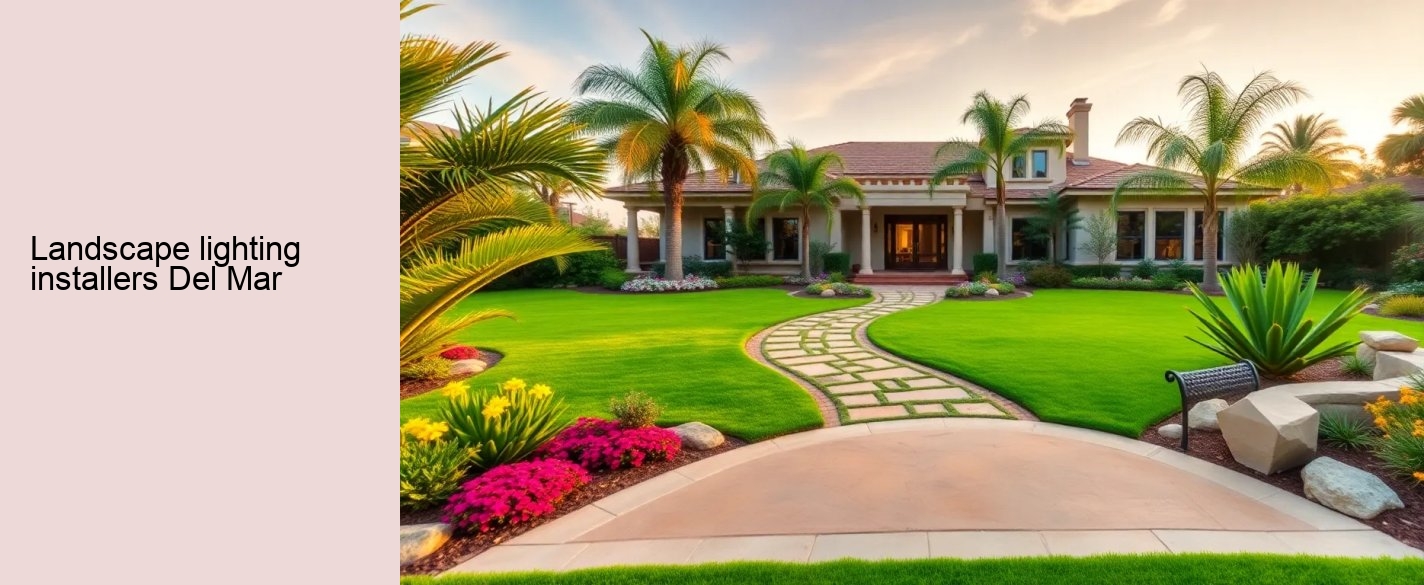 landscape lighting installers Del Mar