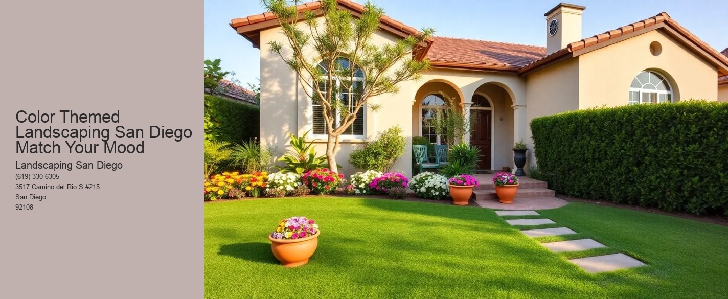 Color Themed Landscaping San Diego Match Your Mood