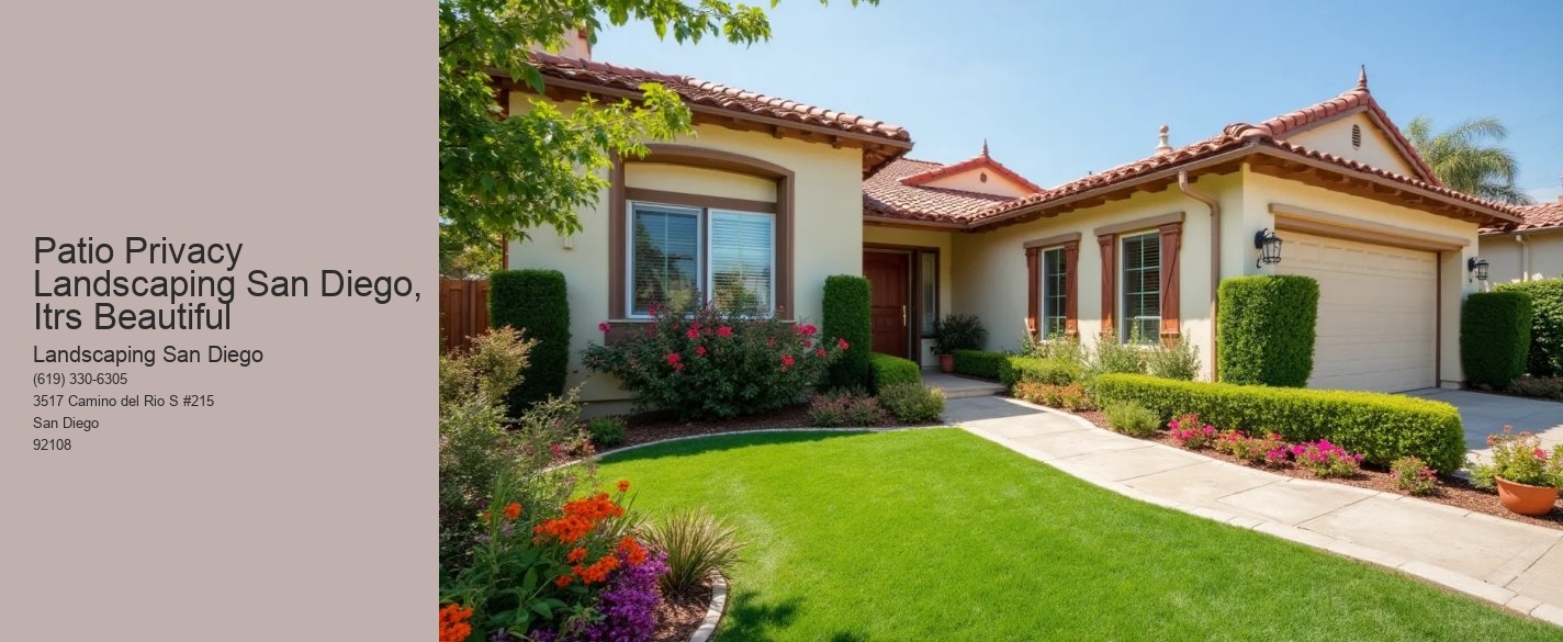 Patio Privacy Landscaping San Diego, Itrs Beautiful