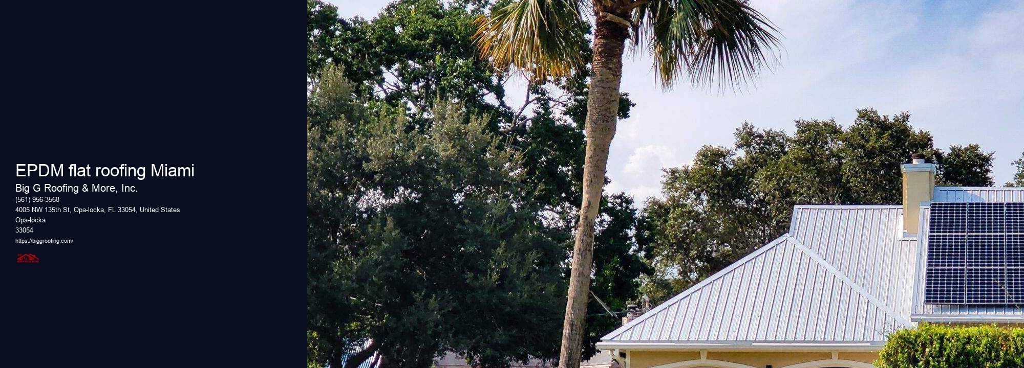 EPDM flat roofing Miami