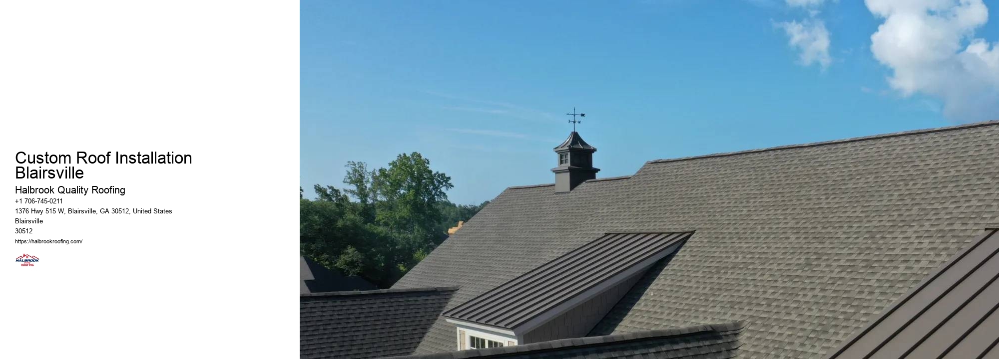 Custom Roof Installation Blairsville