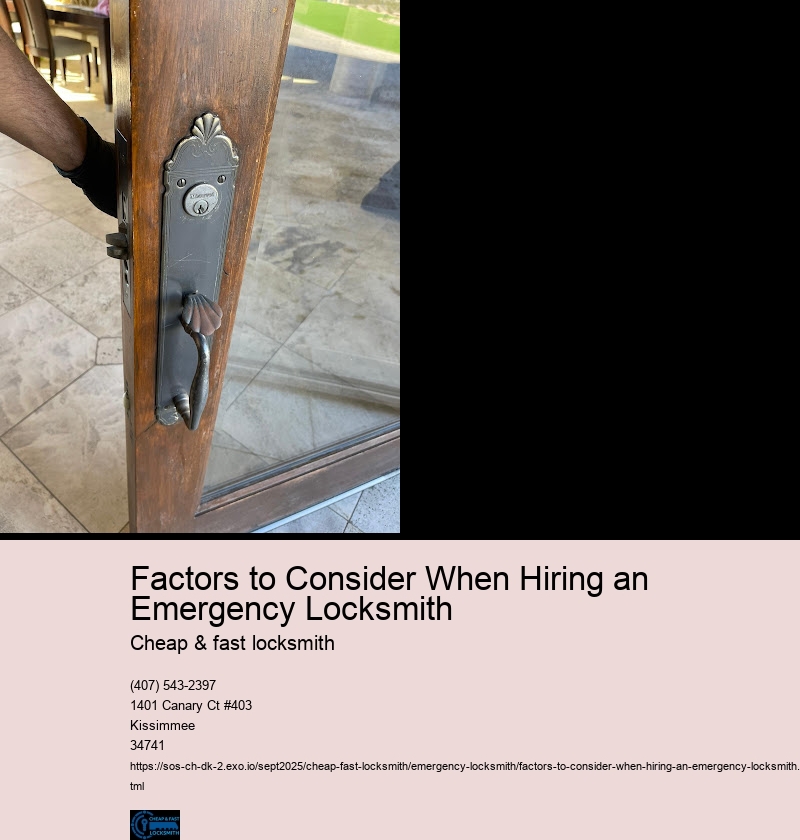 Evaluating the Locksmiths Availability and Response Time