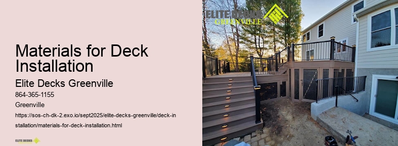 Materials for Deck Installation