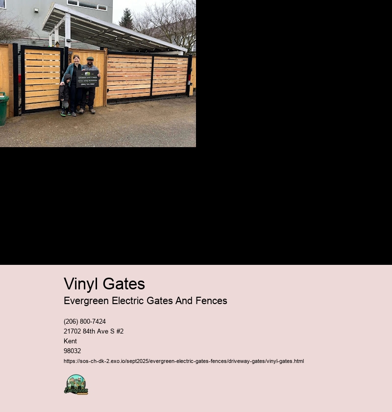 Customization Options for Vinyl Driveway Gates