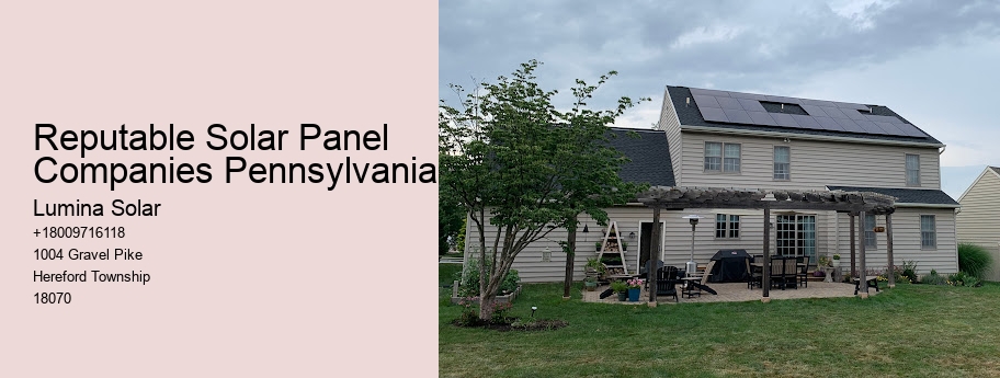 Reputable Solar Panel Companies Pennsylvania