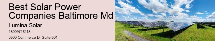 Best Solar Power Companies Baltimore Md