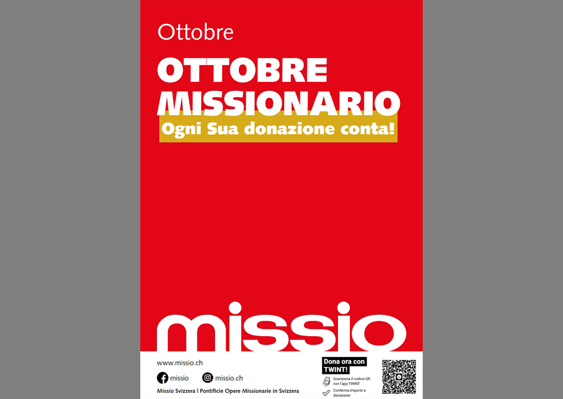 Manifesto A4 rosso Ottobre Missionario 2025