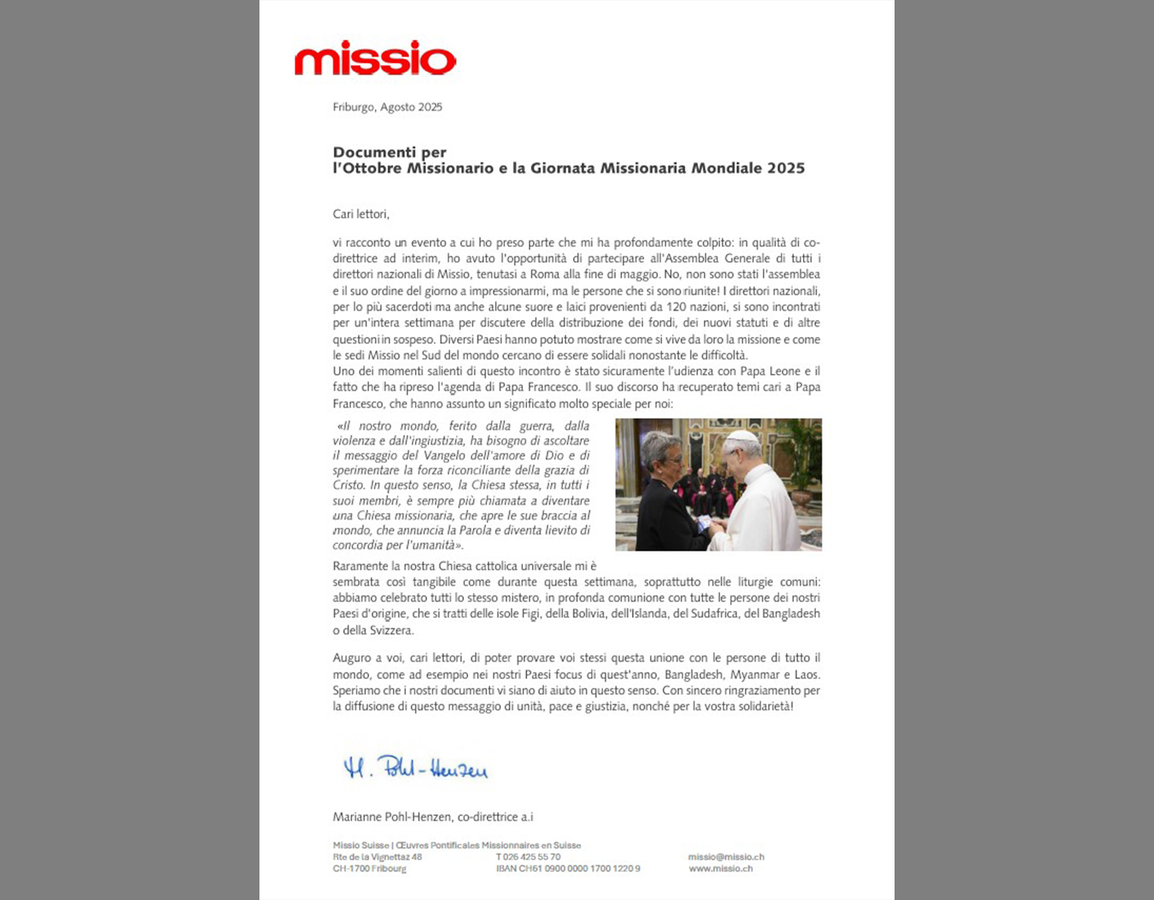 Lettera d'accompagnamento della Direzione OM 2025