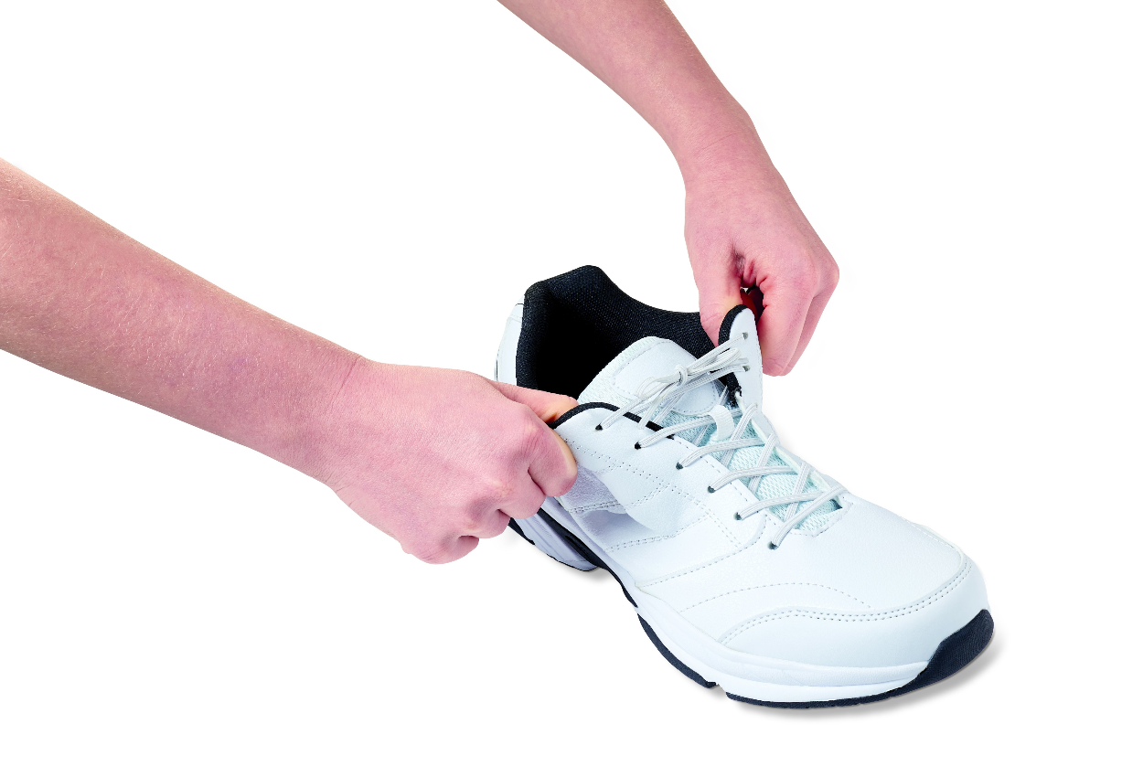 Lacets de souliers élastiques blanc, 94 cm