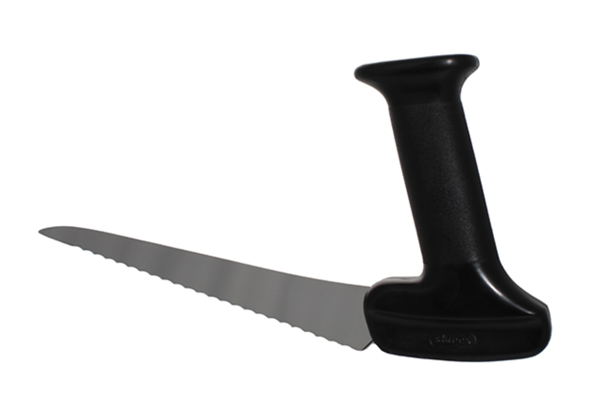 Couteau de cuisine 17 cm, lame dentelée fine