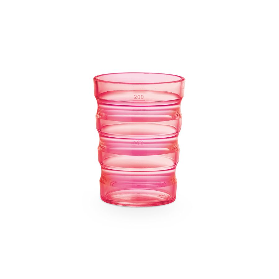 Bicchiere ondulato rosa