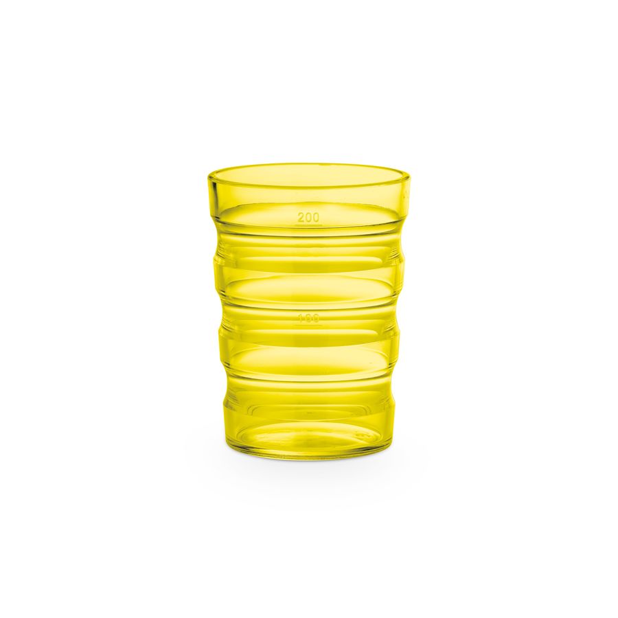 Bicchiere ondulato giallo