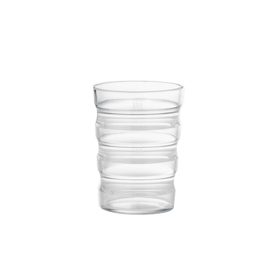Gobelet rainuré transparent