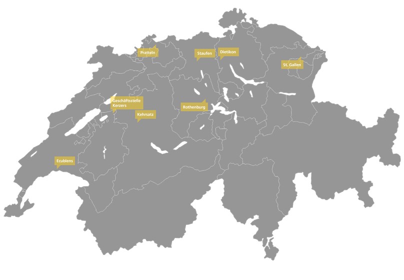 Standorte der Schweizer Tafel
