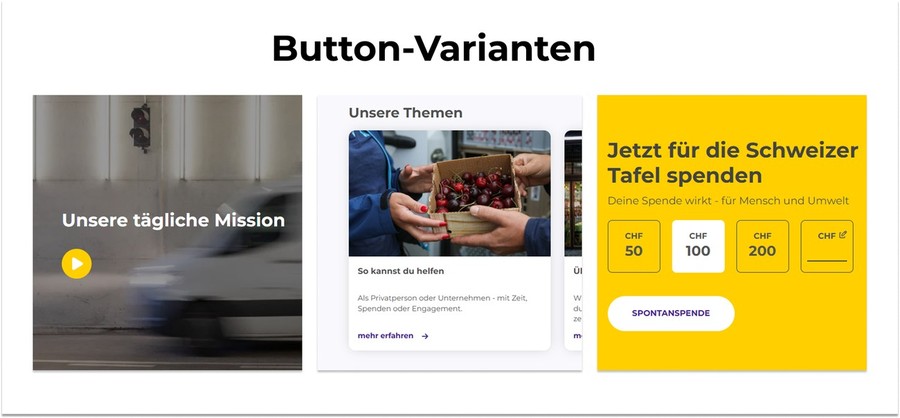 Unterschiedliche Buttons im Online Fundraising