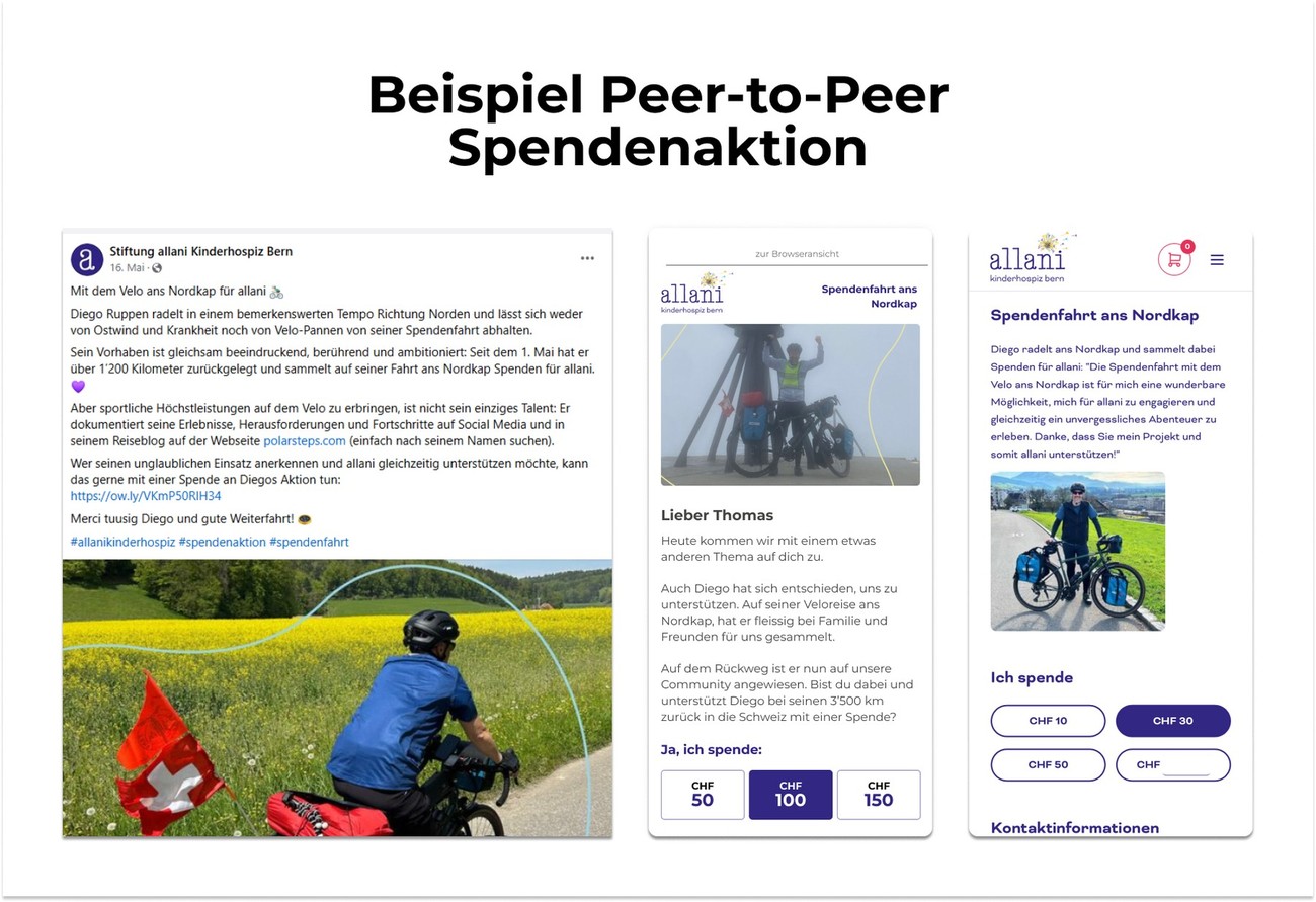 Beispiel Peer to Peer Fundraising Aktion