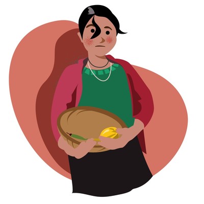 Der Hunger wird weiblicher_Illu Frau mit Teller