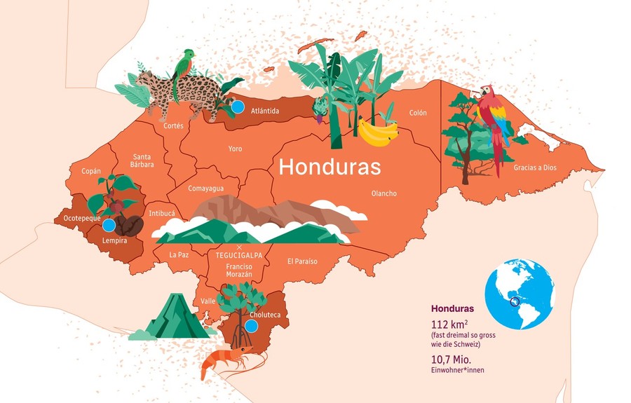 Honduras Karte