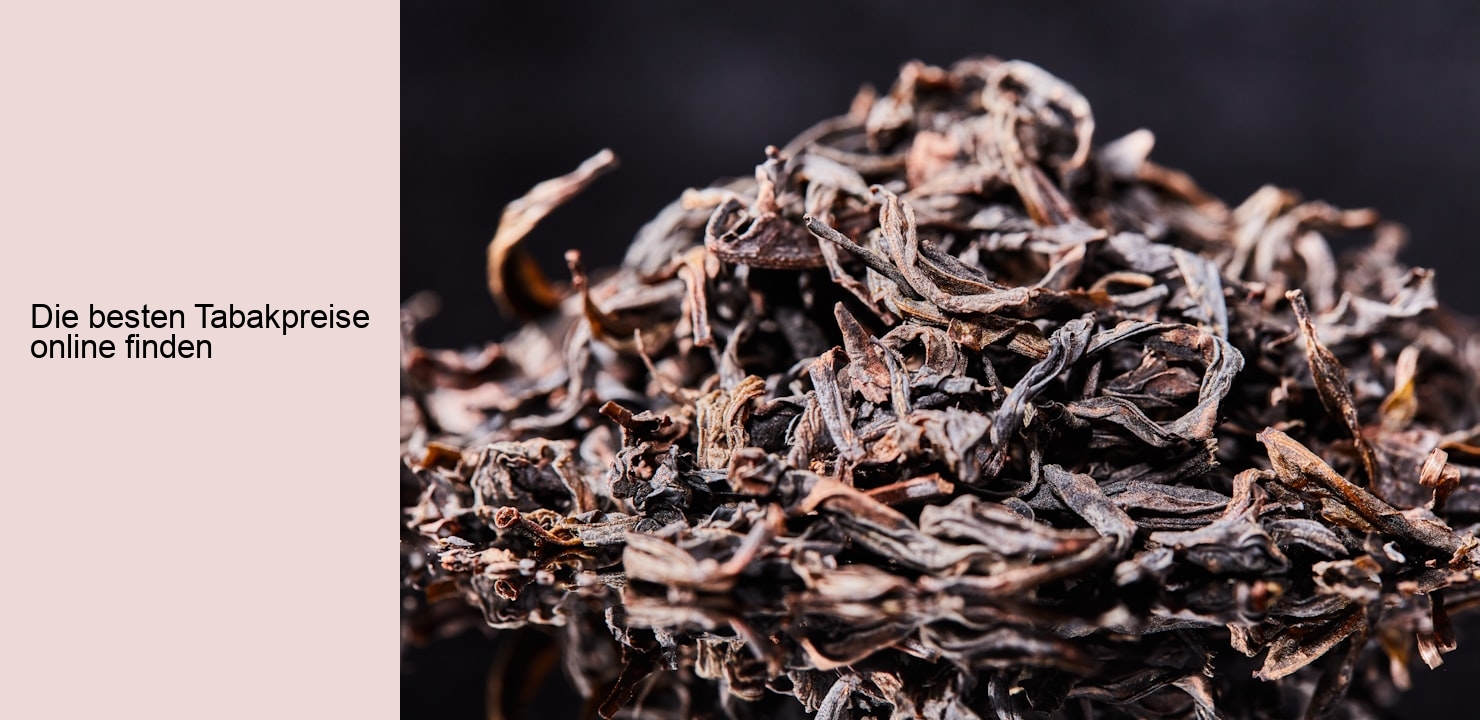 Die besten Tabakpreise online finden