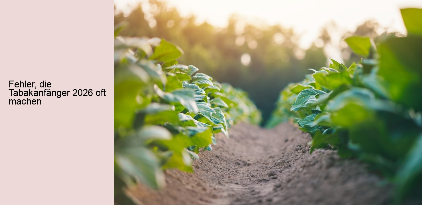 Fehler, die Tabakanfänger 2026 oft machen